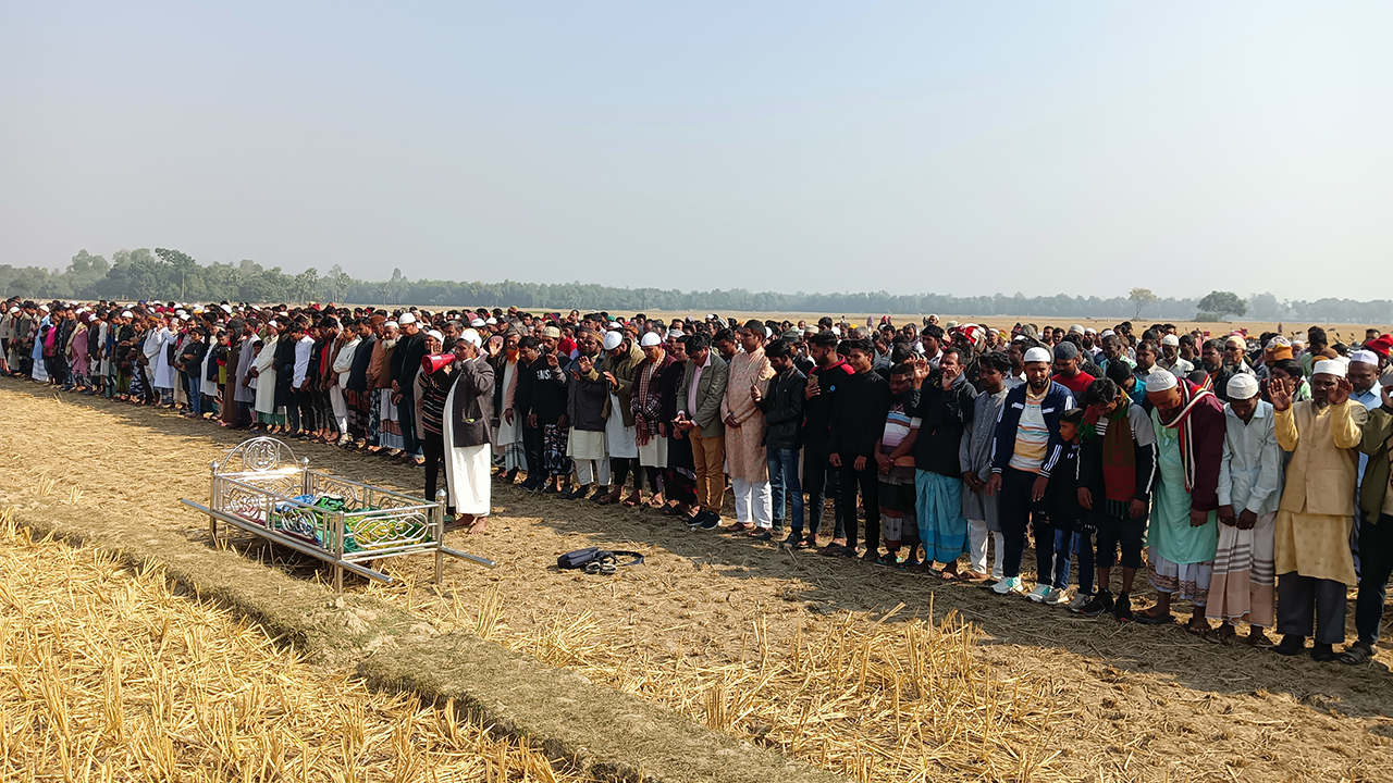 সাজিদের জানাজায় হাজারো মানুষের ঢল, দাফন সম্পন্ন